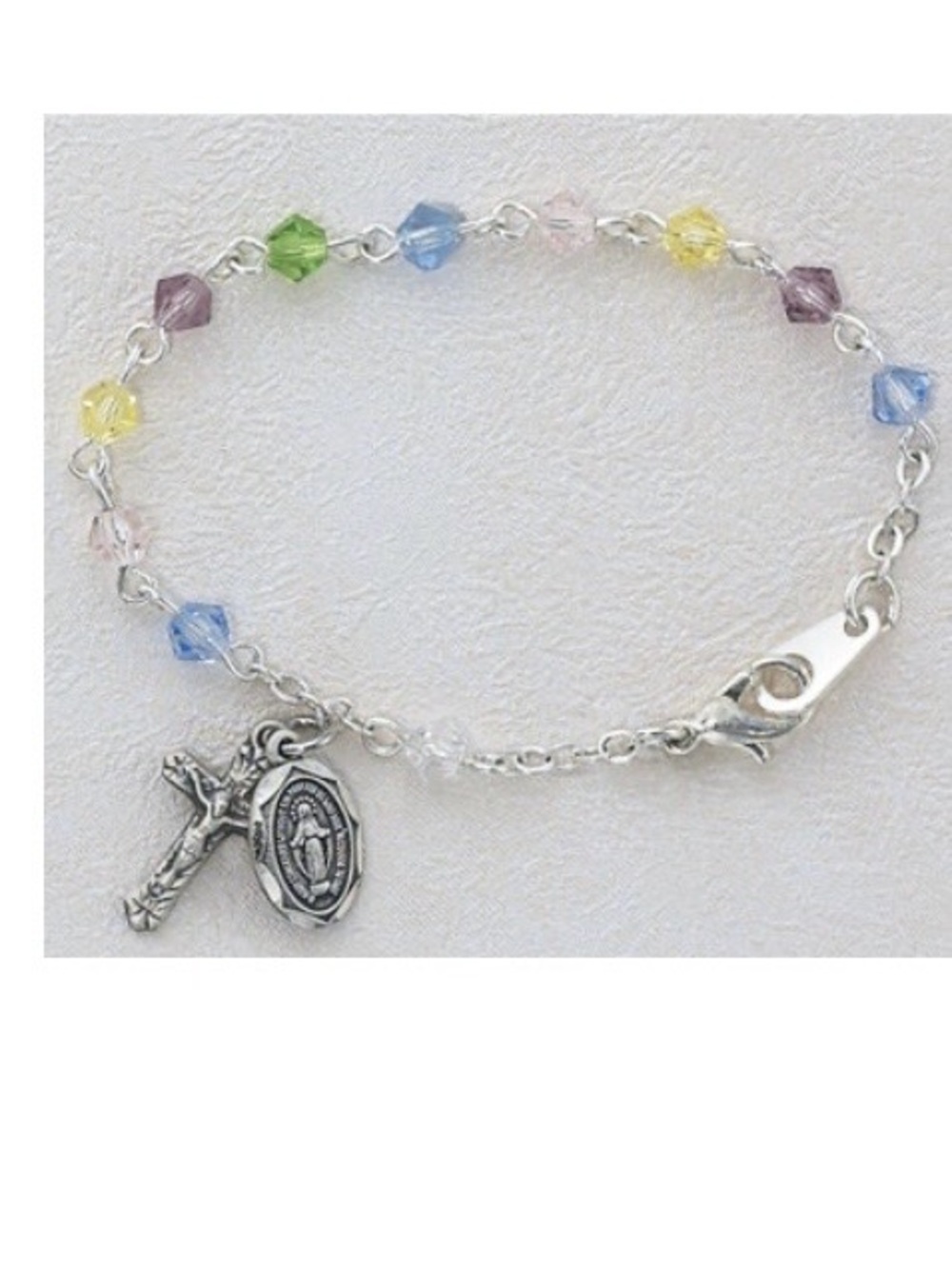 New Baby multi-color crystal rosary bracelet